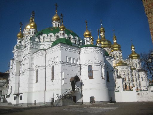 The Refectory Church, with the Cathedral of the Dormition in the background