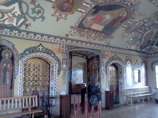 The interior of one of many buildings in the Lavra complex